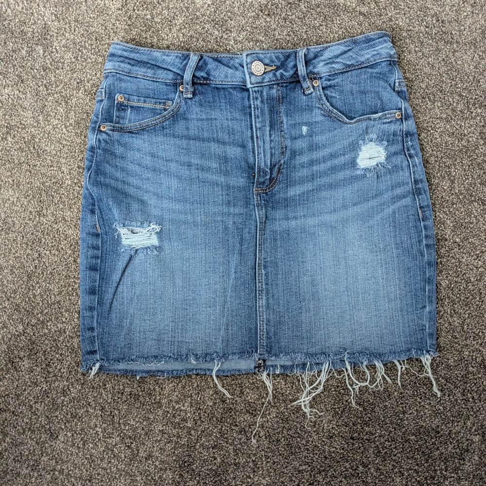 Garage Denim Pencil Skirt